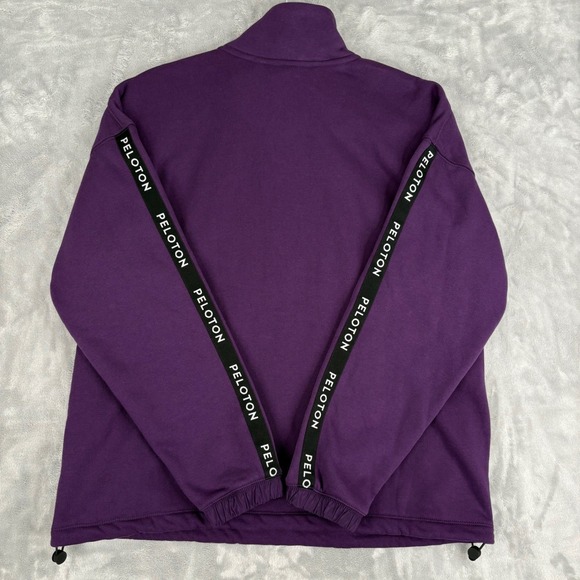 Peloton Purple Quarter Zip Sweatshirt Pullover Logo Long Sleeve Medium Women's - Picture 14 of 15